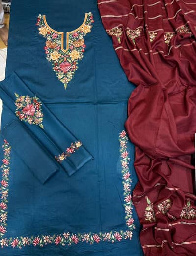 3pc unstiched lawn suit