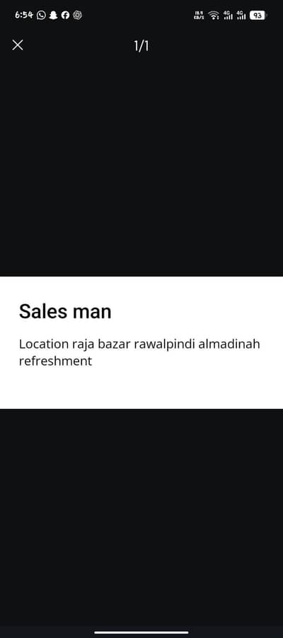looking for sales man