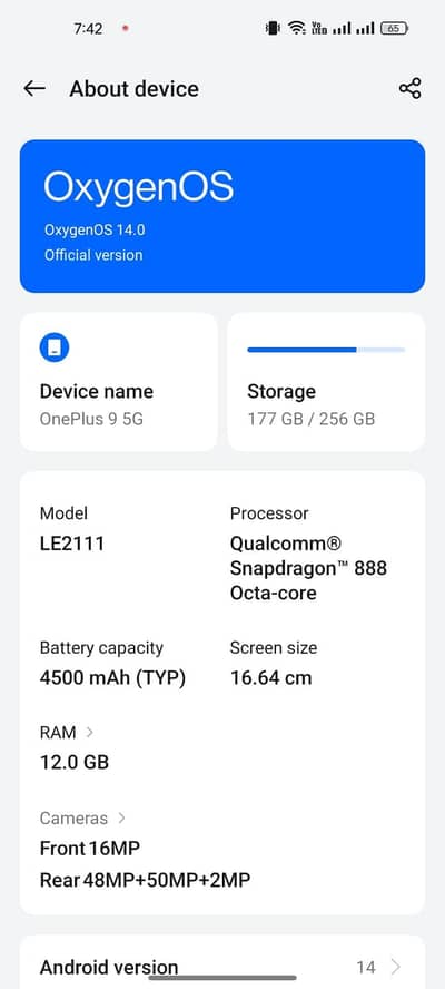 12/256  OnePlus 9 5g