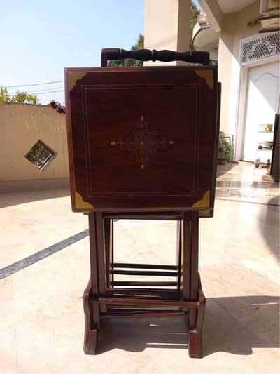 wooden nest table set/ picnic tanle set