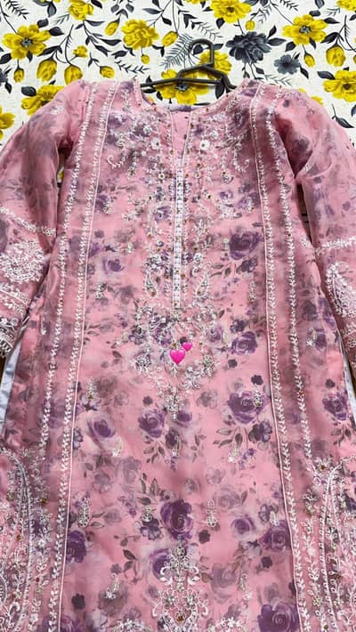 organza shirt inner printed silk trouser and bag