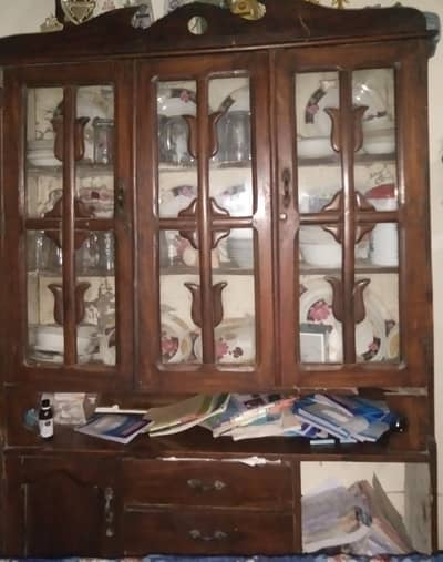 showcase and bed is sale