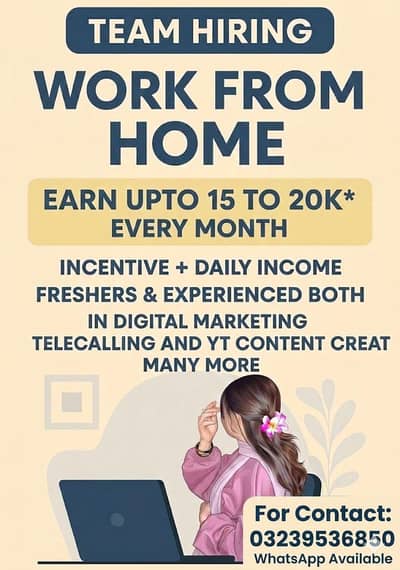 one and office work opportunity full time/ part time