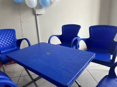 Plastic table/ Plastic Chair/ Plastic Set complete 6 chair 1 table