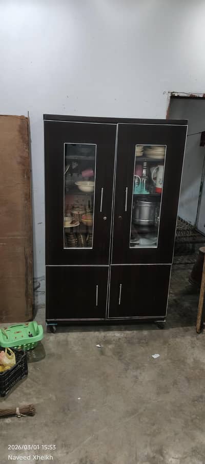 dubble bed dressing  show case safe almari