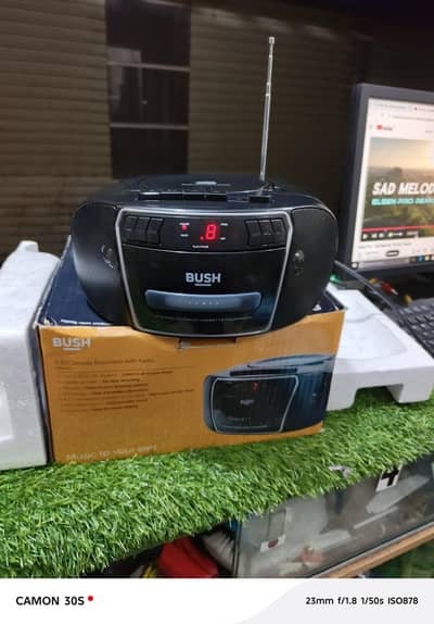 Bush KBB500 CD Radio Cassette Boombox - Black Brand new UK