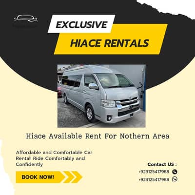 Hiace Available for Rent