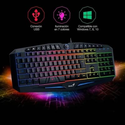 Genius Scorpion K9 RGB Wired Gaming Keyboard. 7 Color | Multimedia Key