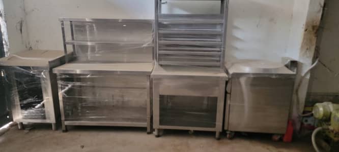 BBQ/roll setup (BBQ Counter, Paratha Tawa, Paratha Table, Prep Table)