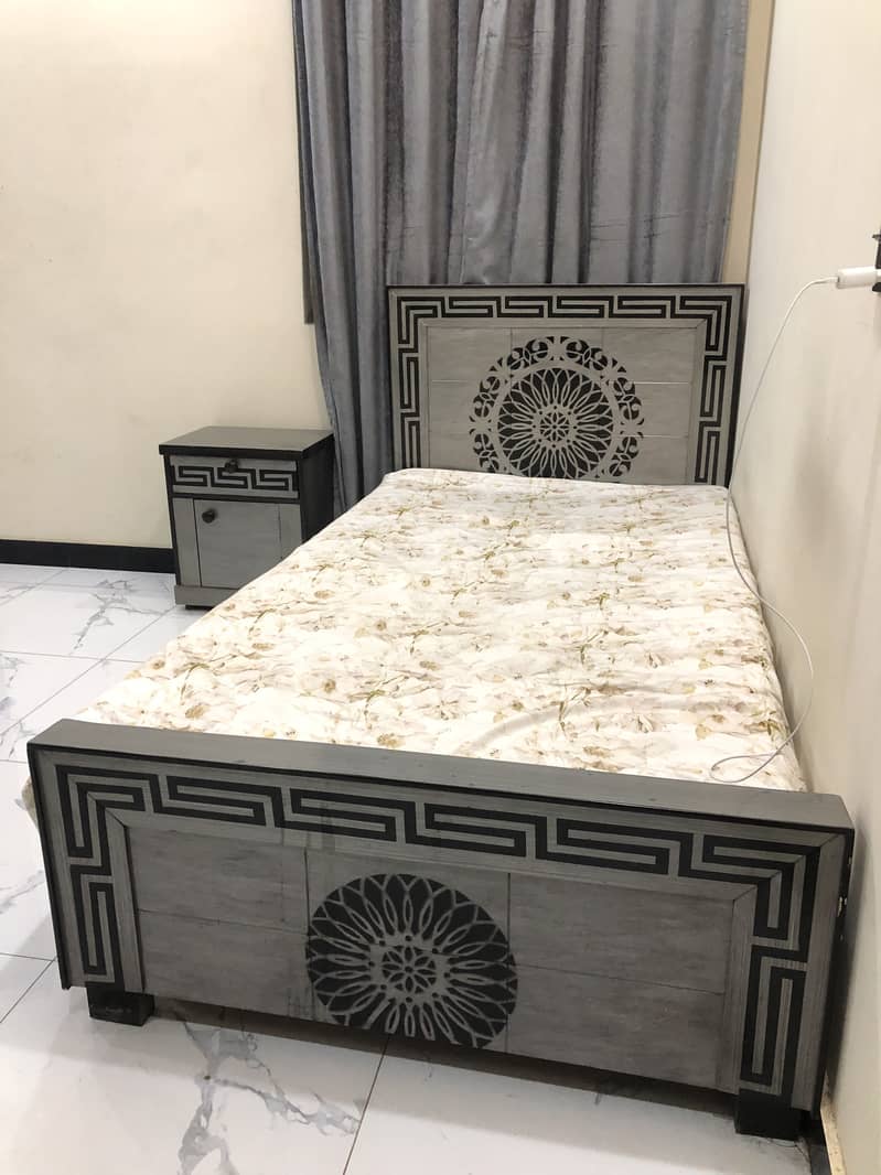 Single bed with side table 2