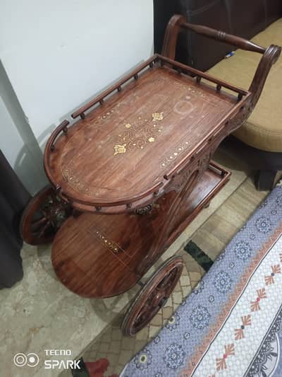 Serving trolley antique tea cart