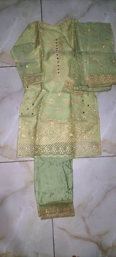 mirror work 3 piece suit.