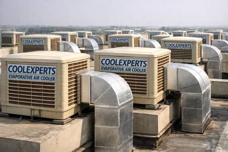 Air evaporative coolers and room coolers