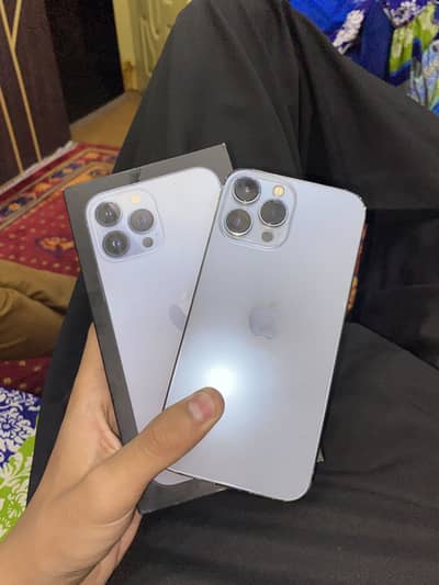 I phone 13 pro max dual pta 10/10 100 health 128 gb with box