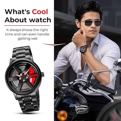 Skmei Wheels Gyro Spinning Steel Belts Watch For Men