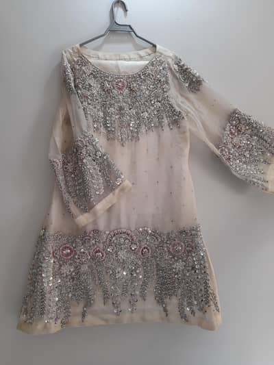 white organza fancy dress