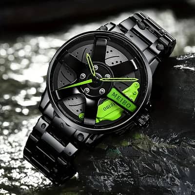 Skmei Wheels Gyro Spinning Steel Belts Watch For Men