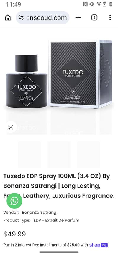 Tuxedo Purfume Made in UAE