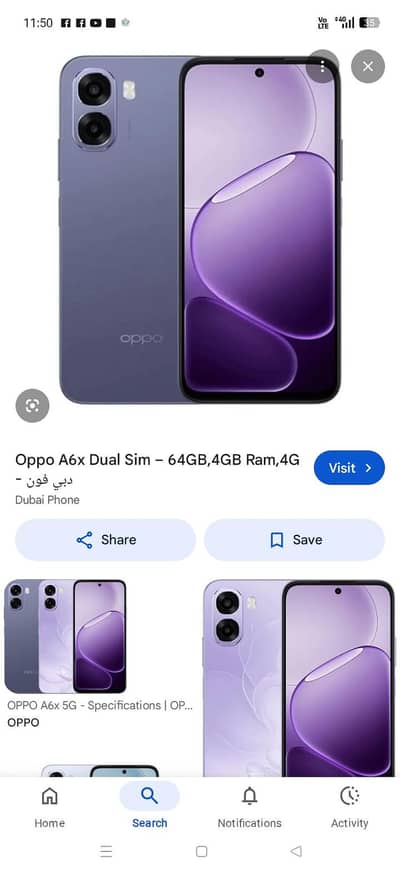 opp A6x 4. gb 64gb