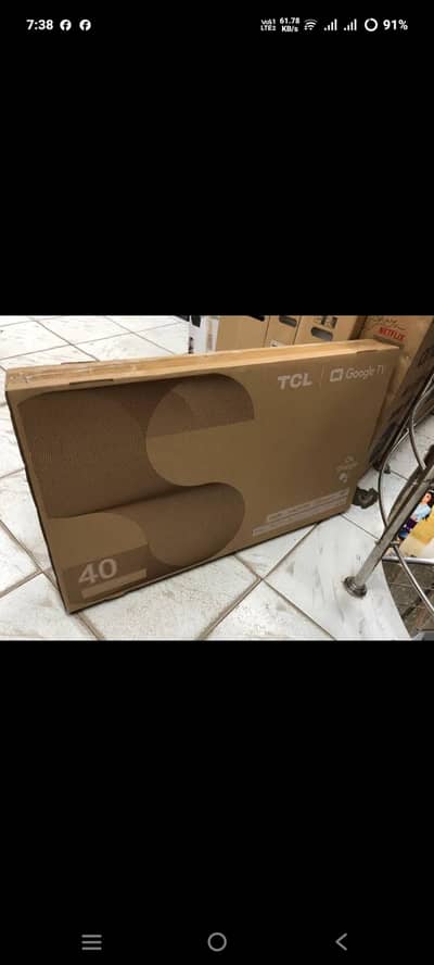 TCL smart led tv box pack what 03.132. 213.463