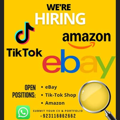 Male Staff required for eBay, Amazon, TikTok e-commerce