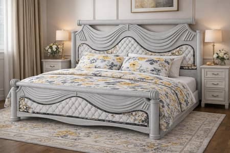 Double Bed with side tables without mattress