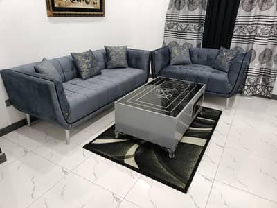 3 2 Velvet Sofa set. (Table not included).