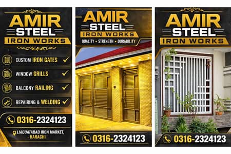 Amir Steel Iron Works – Custom Gates & High-Quality Iron Fabrication