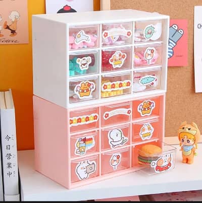 Transparent Storage Box Set Rack 9 Drawers