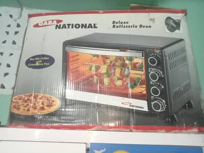 gaba national  deluxe retisserie oven br bq grill with convection fan