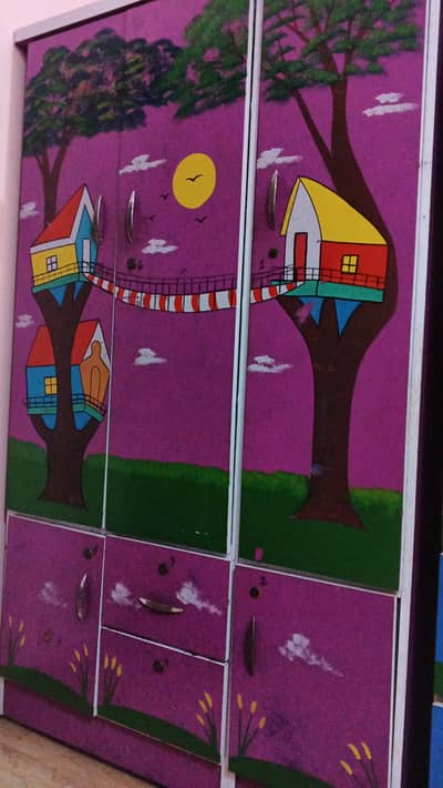 kids wooden Ward/ Almirah with drawers - Good condition