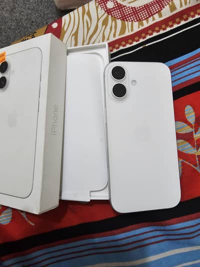 Iphone 16 non PTA 128 gb with box and original cable