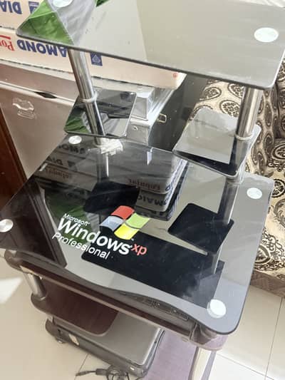 Computer Trolley Set – With CPU & Keyboard – Excellent Condition