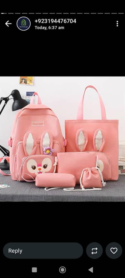 luxury bag with different pieces