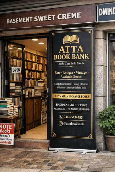 Running Book Shop in the heart of F-10 Markaz Near NDURE & IDEAS