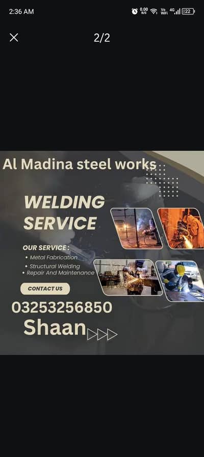 Professional welder & steel work master & wallpaper & 3D Bord l
