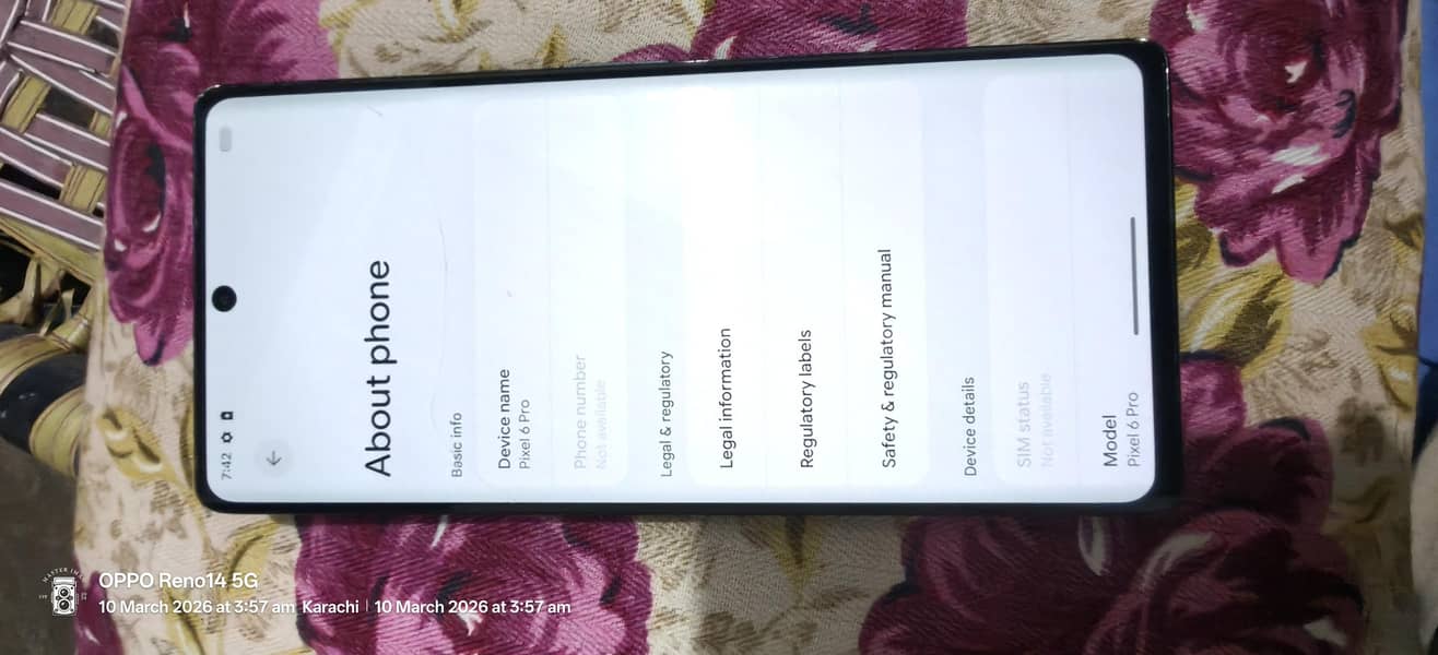 Google pixel 6 Pro 6