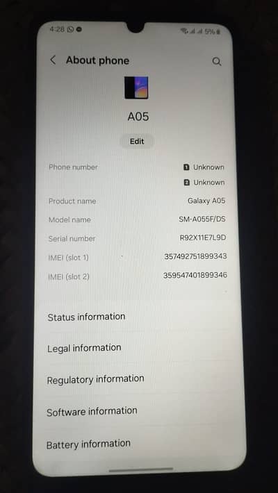 Samsung Mobile A05