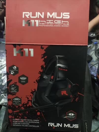RUNMUS K11 Pro Gaming Headphones with Box Price: 4800