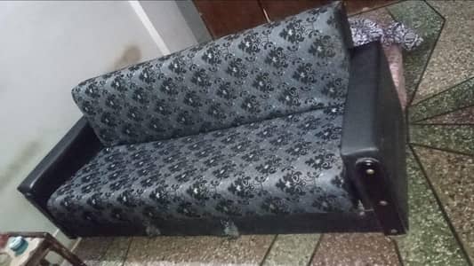 Sofa cum bed with matching Stools