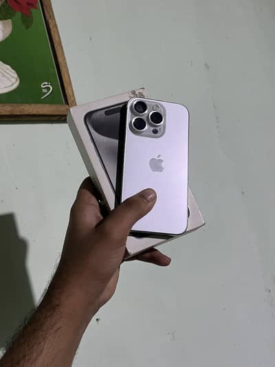 I Phone 15 Pro 128GB (JV) with Box (03017073445) Location okara)