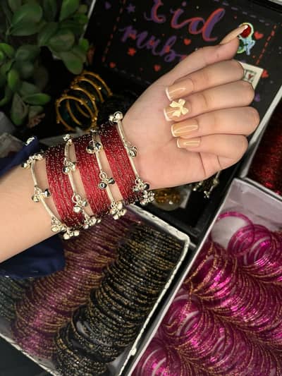 Kashmiri churiya,bangles and Jhumkas-elegant designs