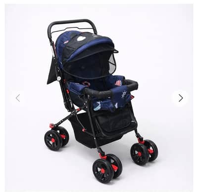 Luxury Foldable Baby Stroller with Canopy & Storage Basket