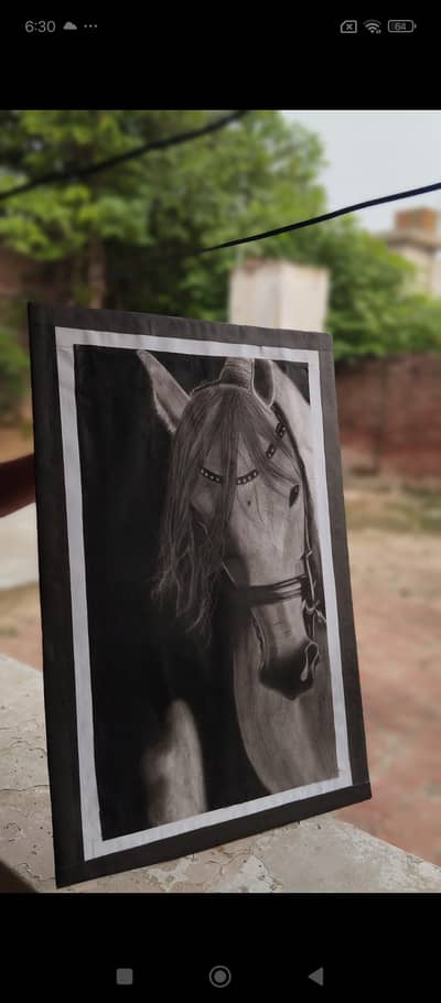 Handmade Horse Pencil Sketch – Beautiful Wall Art (Framed)