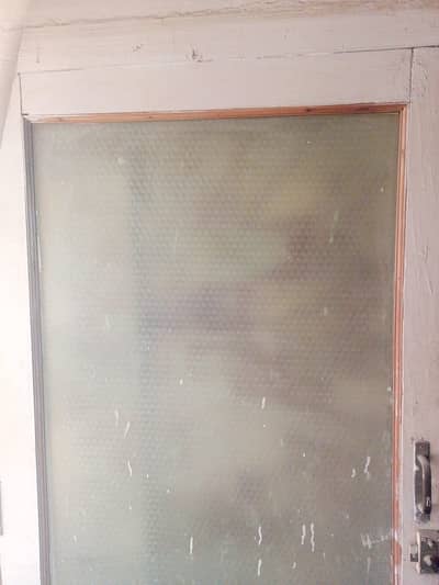 Glass Door with Wooden Frame  6 ft * 3 ft for Sale
