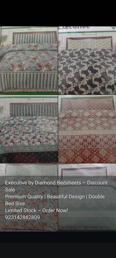 Executive by Diamond Bedsheet Set | Double Bed | Discount Price2000