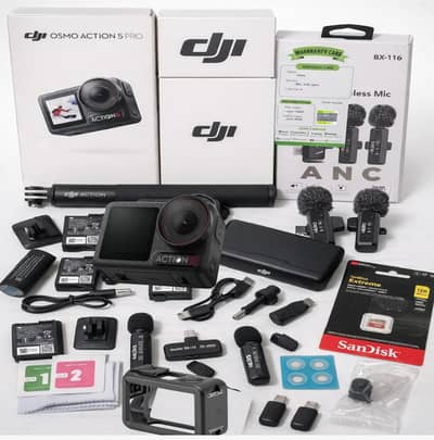 DJI Osmo Action 5 Pro Adventure Combo + Mic + 128GB Card