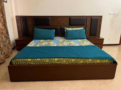 King Sized Bed Along With Mattress