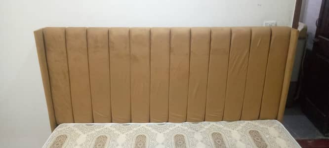 Wooden double bed Golden Colour