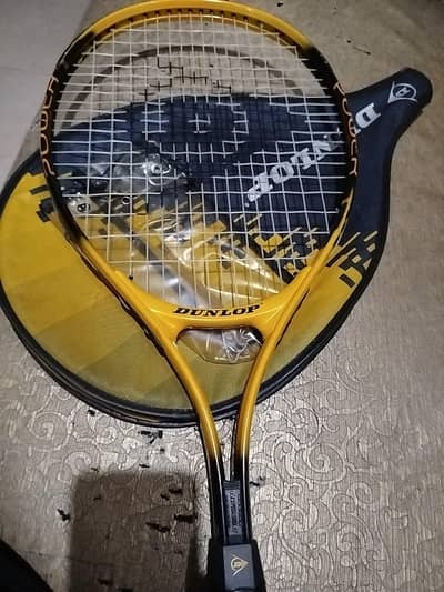 Dunlop Tennis Racket Power Plus 105, Yellow Black, Grip 3 (4 3/8"